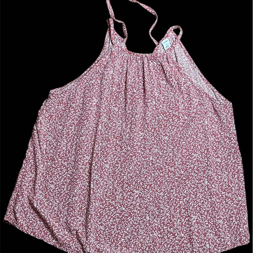 Old Navy Pink and White Floral Blouse
